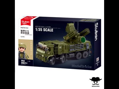 Конструктор SLUBAN M38-B1252 серия Армия. Российская боевая машина самоходный зенитный ракетно-пушечный комплекс