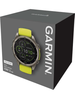 Часы Garmin Fenix 8 —47mm Solar Sapphire Titanium Amp Yellow / Graphite