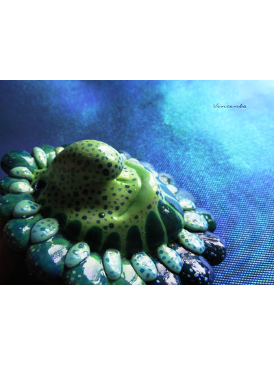 Мордонос из Сада Чудес. Необычная брошь-цветок из термоглины