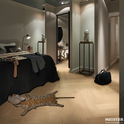 Паркетная доска PS 500 Meister Дуб гармония Простой 8805 в интерьере