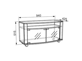 Тумба Мини-2 (Мебельсон) ш=940 мм, г=425 мм, в=515 мм