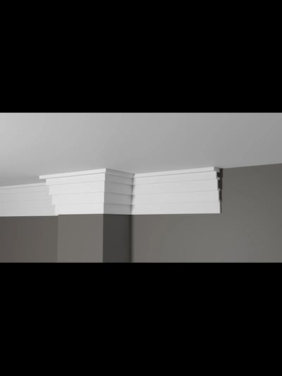 Потолочный плинтус DECOR-DIZAYN DD514, из дюрополимера, под покраску, ударопрочный, 2 метра