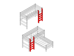 Пакет №7. Прямая лестница для полувысокой кровати