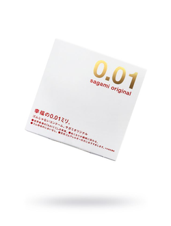 741/1 Презервативы Sagami, original 0.01, полиуретан, 17 см, 5,5 см, 1 шт.