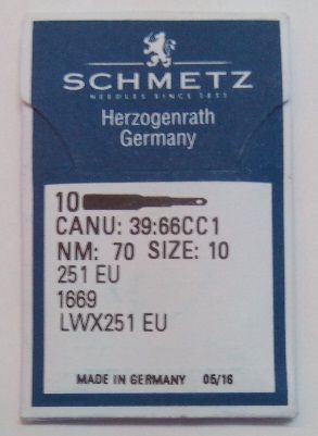 Иглы Schmetz 251 EU (уп.10 шт)