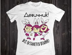 Футболка "Девичник! Всё останется в тайне!" 033
