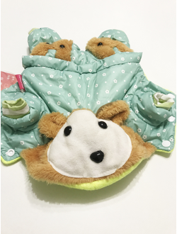 Комбинезон для собаки теплый Мишка голубой