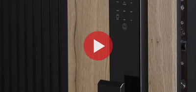 Стальная дверь   Конструктор с зеркалом (биометрический замок Smart lock Y23)