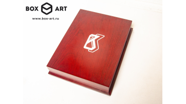 6097 Шпон вишни. Нанесение шелкография серебром.