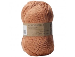 Пряжа Конопляная Состав: 30% конопля, 70% хлопок Вес: 50 г Длина: 280 м  Карамель