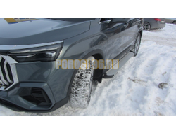 Пороги подножки "Classik Silver" 1850 мм для Geely OKAVANGO I 2023-