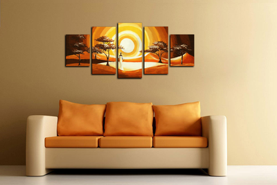 Модульная картина "Солнце и черная невеста"