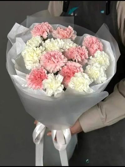 Букет из 15 диантусов: розовый микс