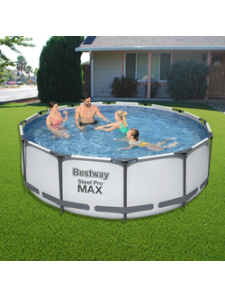 Каркасный бассейн Bestway 56260 "Steel Pro Max" 366х100см, 9150л, фил. насос 2006л/ч.