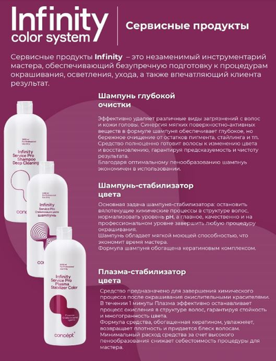Concept INFINITY Шампунь-стабилизатор цвета, 1000 мл