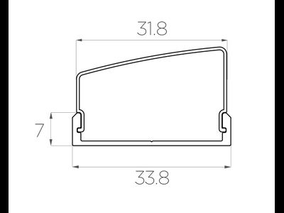 Алюминиевый профиль 4L-3307-S ANOD