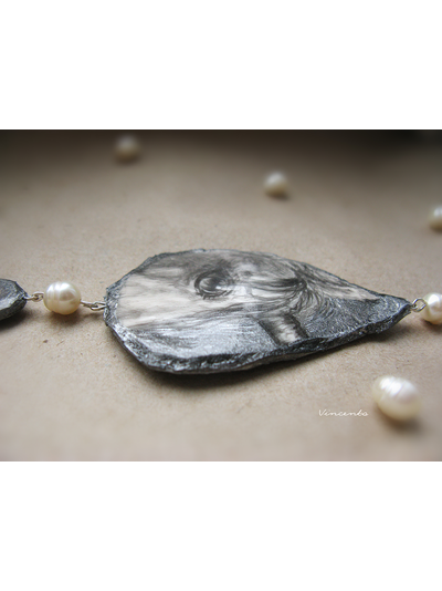 Сказочное колье &quot;Око Единорога&quot; - крупное фэнтези-украшение с элементами викторианского стиля