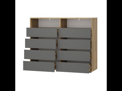 Комод Твист КМ-20 крафт-графит (Мебелони)