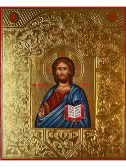 Господь Вседержитель. Рукописная икона 17,5х21см.