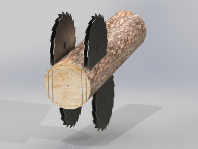 Промышленный брусовальный станок Триумф Т450 (2*22 и 2*30 кВт)/Двухвальный бревнопильный станок «Тополь-450М», от