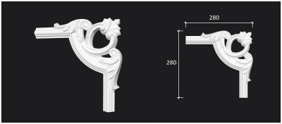 Угловой элемент C3-DD002 к молдингу DD002.