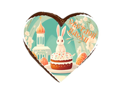 Пряник заварной  с декором "Пасха" с фруктовой  начинкой 500 гр.