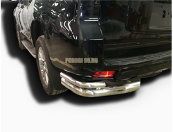Защита заднего бампера уголки двойные d76/42 Toyota Land Cruiser Prado 150 (2017-...)