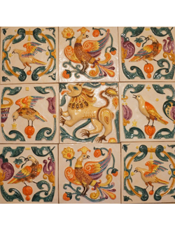 Попугай (фасадный изразец)