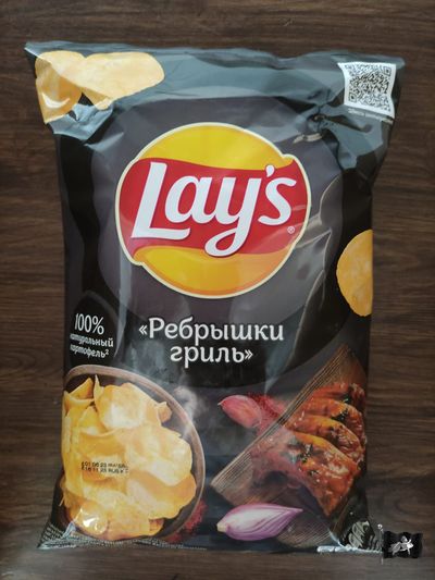 Чипсы Lays 140 гр. Рёбрышки гриль
