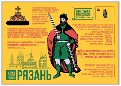 Флаги городов России. Рязань