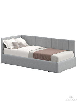 Кровать «КР 3» Серая 90 см (с основанием)