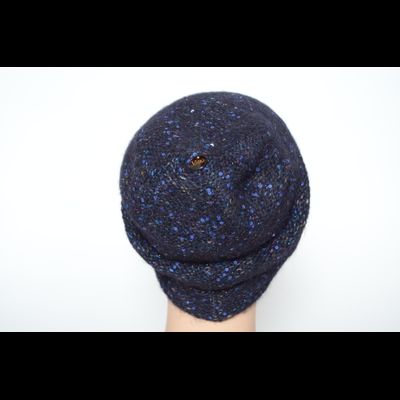 Синяя меланжевая шапка с пайетками Vizio Италия 6926 CL