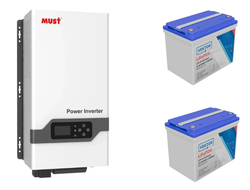 Комплект ИБП на основе инвертора Must EP18-5248 PRO и двух аккумуляторов литиевых Vektor LFP 25,6-50 (2 шт.)