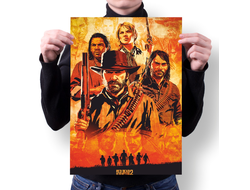 Плакат RED DEAD REDEMPTION 2,РЕД ДЕАД РЕДЕМПТИОН 2 №1