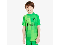 Футбольная форма ФК Ливерпуль 2021 2022 вратарская детская зеленая (комплект футболка+шорты)