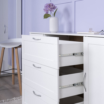 Сириус Тумба 2 двери и 3 ящика 1560х946х412 белый