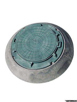 ЛЮК полимерно песчаный тип садовый цвет зеленый черный до 0,8т