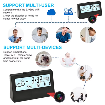 IP-камера c Wi-Fi в настольных часах LAIZHAN G-07