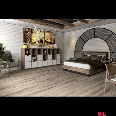 Кварцвиниловая плитка Damy Floor Family LVT Дуб Натуральный / Natural Oak 6607-9 — LVT 43 класс толщина 2.5 мм с фаской клеевая 4.13 м2