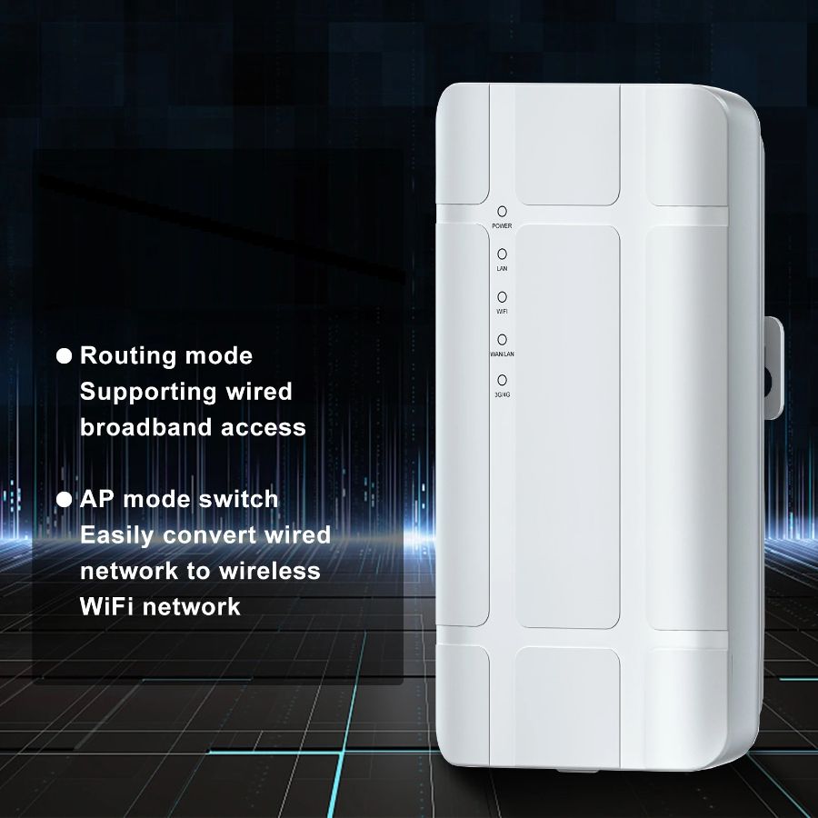 DE/T-QC300K уличный 4G/3G роутер для систем видеонаблюдения, без внешних антенн, WiFi (b/g/n) до 300