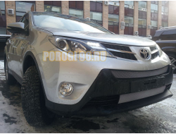 Защита радиатора Toyota RAV4 2013-2015 chrome верх