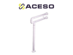 Поручень напольно-настенный с антибактериальным покрытием, диаметр трубы 35 мм.