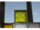 Стеклоблок Vitrablok окрашенный внутри волна желтый