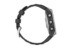 Умные часы Garmin Fenix E - 47 мм, AMOLED серебристый стальной безель, черный силиконовый ремешок (010-03025-00)