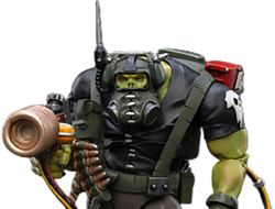 Орк связист Вагзук (Warhammer 40k) - КОЛЛЕКЦИОННАЯ ФИГУРКА 1/18 Ork Kommandos Comms Boy Wagzuk (JT2979) - JOYTOY