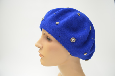 Фетровый берет электрик