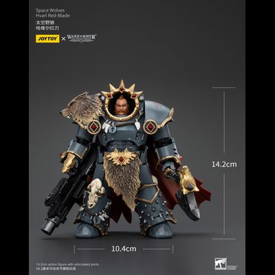 Хварл Красный Клинок, Ярл Космических Волков (Warhammer Horus Heresy) - КОЛЛЕКЦИОННАЯ ФИГУРКА 1/18 Space Wolves Hvarl Red-Blade (JT00140) - JOYTOY