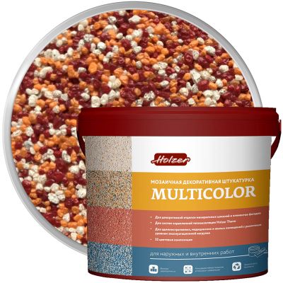 Штукатурка мозаичная акриловая HOLZER MULTICOLOR F-12 25 кг