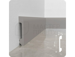 Плинтус напольный из дюрополимера солид UHD 05/80 дуб кашемир