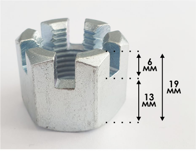 Гайка корончатая М16х1,5, высокая